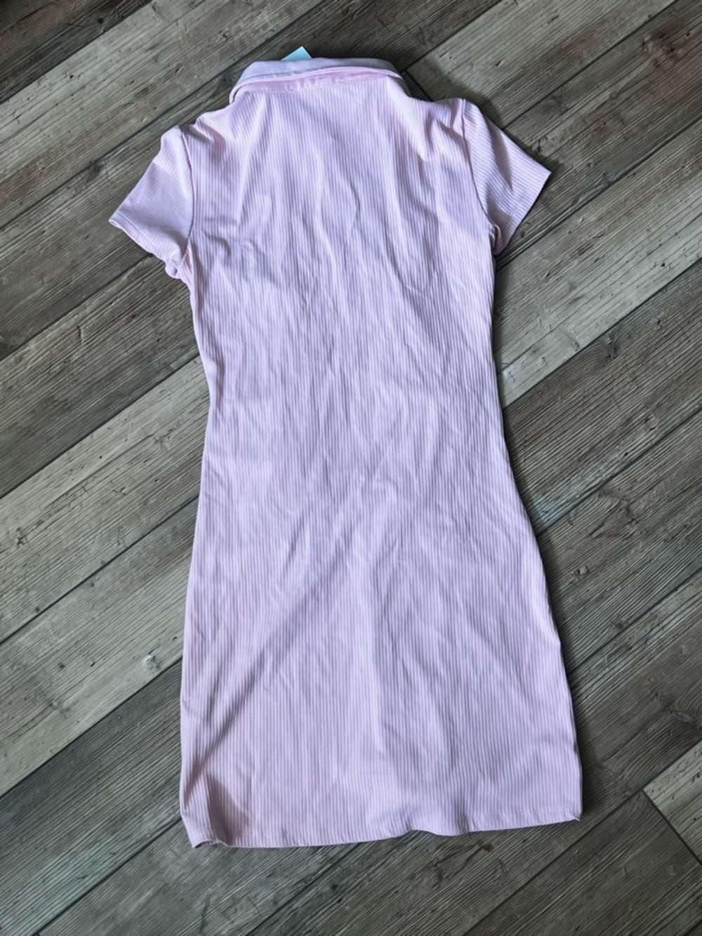 Pink Ruched Collared Dress - Picture 6 of 6